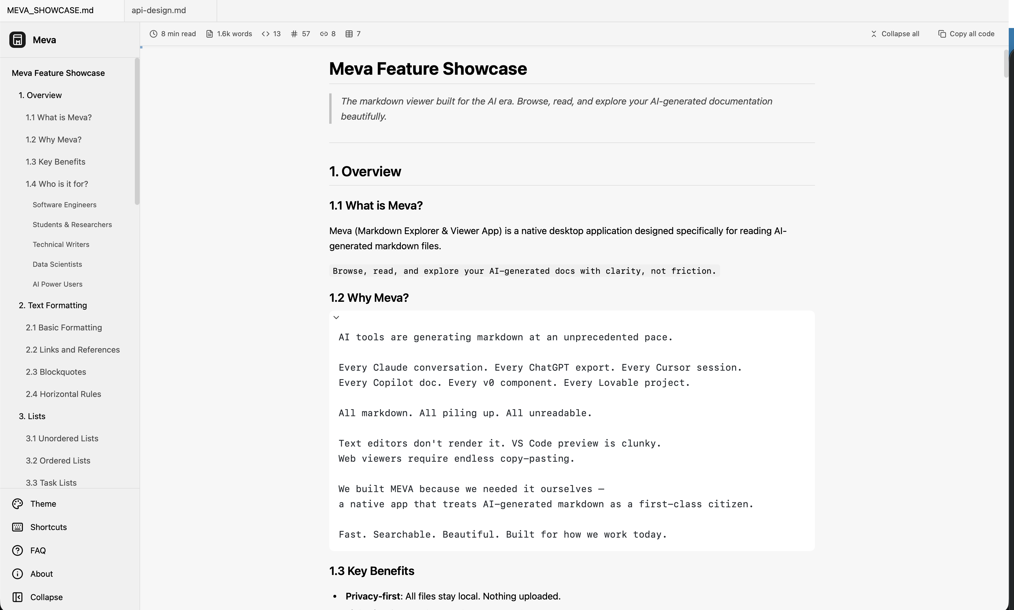 Meva App Preview
